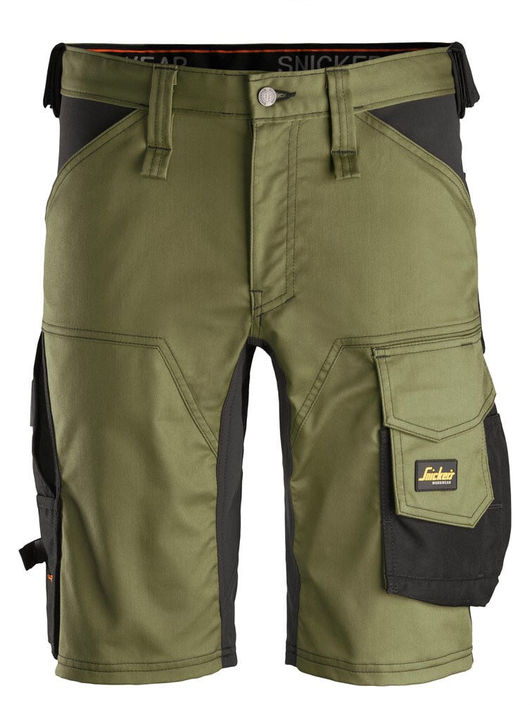 Snickers Allround 6143 Stretch - Korte werkbroek - Khakigroen / Zwart - 54 - 82 Snickers Allround 6143 Stretch - Korte werkbroek - Khakigroen / Zwart - 54 - 82