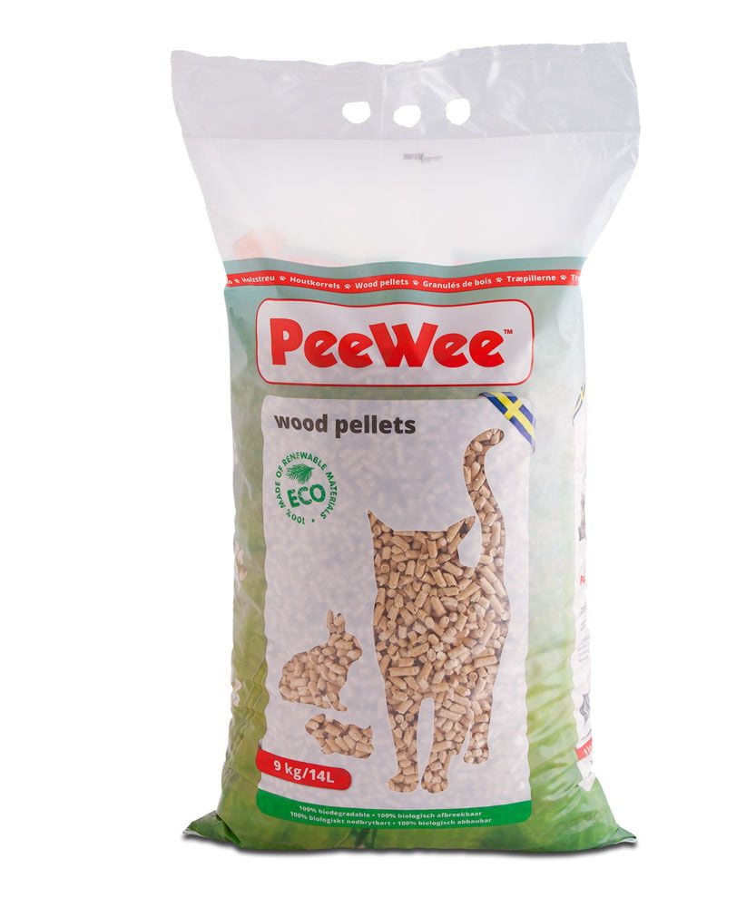 PeeWee Houtkorrels - Kattenbakvulling - 9 Kilogram PeeWee Houtkorrels - Kattenbakvulling - 9 Kilogram