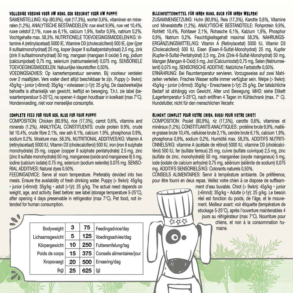 Sjef's Cuisine Special Hondenworst - Hondenvoer - 750 Gram - kip