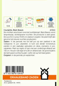 Oranjeband zaden Courgette Black Beauty - Groentezaden