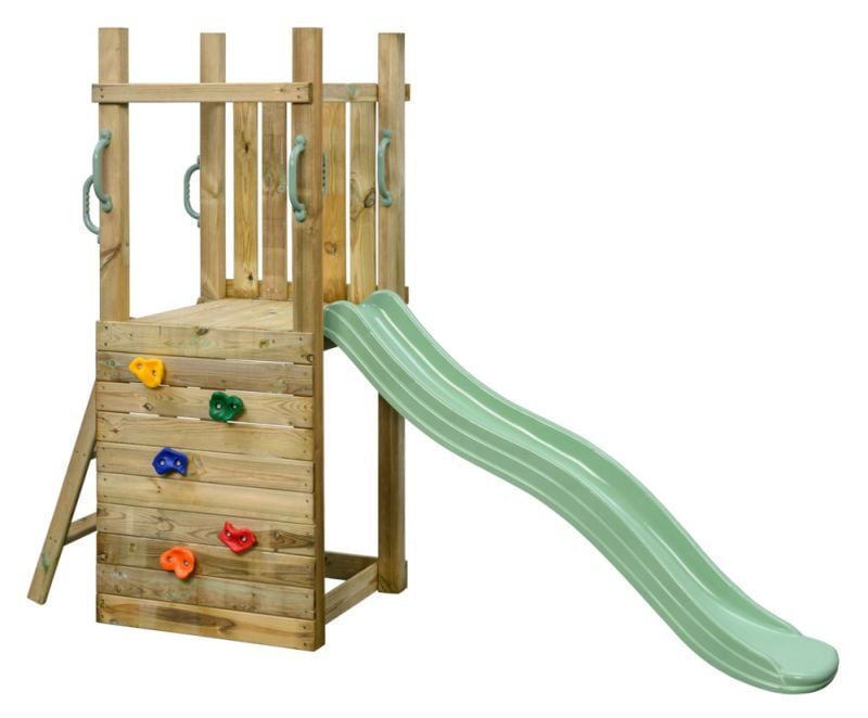 Swing King Irma - Speeltoren - pastelgroen - Hout