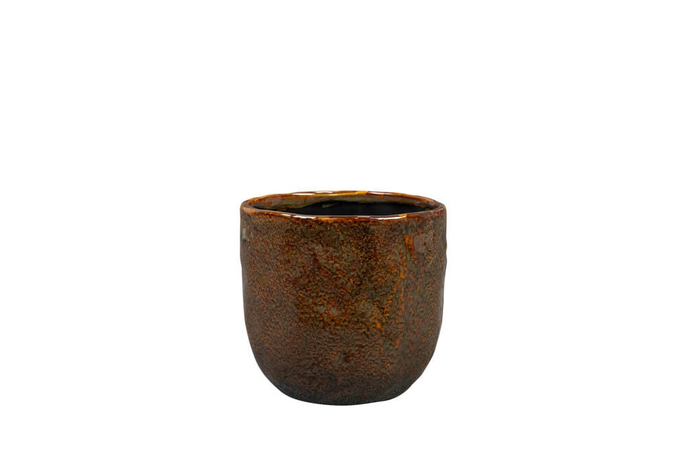 TS COLLECTION Brian - Bloempot - Bruin - 14 cm TS COLLECTION Brian - Bloempot - Bruin - 14 cm