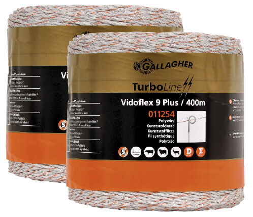 Gallagher Vidoflex 9 Turboline Plus - Duopack - 15 cm - 2 Stuks - Wit - 33 cm - 80000 cm Gallagher Vidoflex 9 Turboline Plus - Duopack - 15 cm - 2 Stuks - Wit - 33 cm - 80000 cm