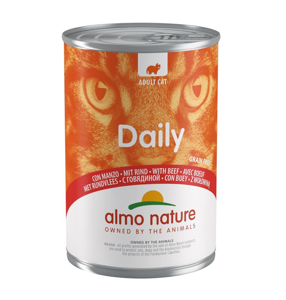 Almo Nature Daily Graanvrij - Kattenvoer - 400 Gram - rund Almo Nature Daily Graanvrij - Kattenvoer - 400 Gram - rund