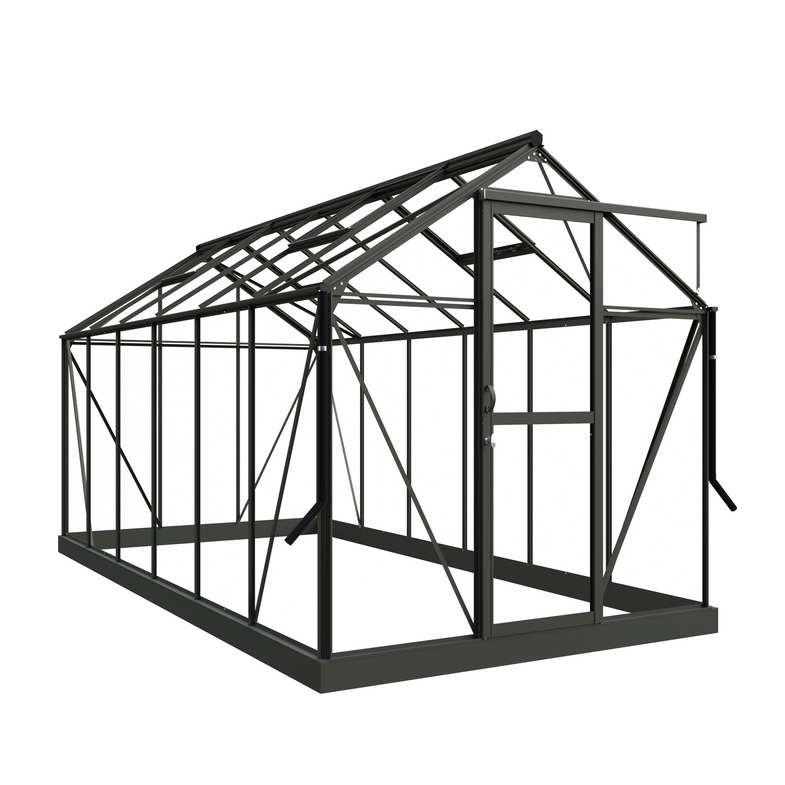 Royal Well Mary IV - Tuinkas - Groen - 241x212x425 cm - Veiligheidsglas & polycarbonaat Royal Well Mary IV - Tuinkas - Groen - 241x212x425 cm - Veiligheidsglas & polycarbonaat