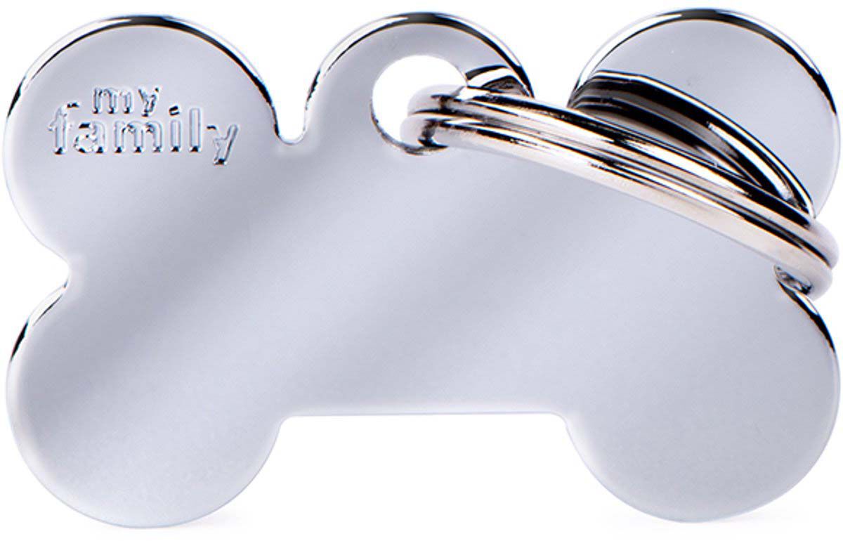 My Family Bot - Hondenpenning - chroom - S