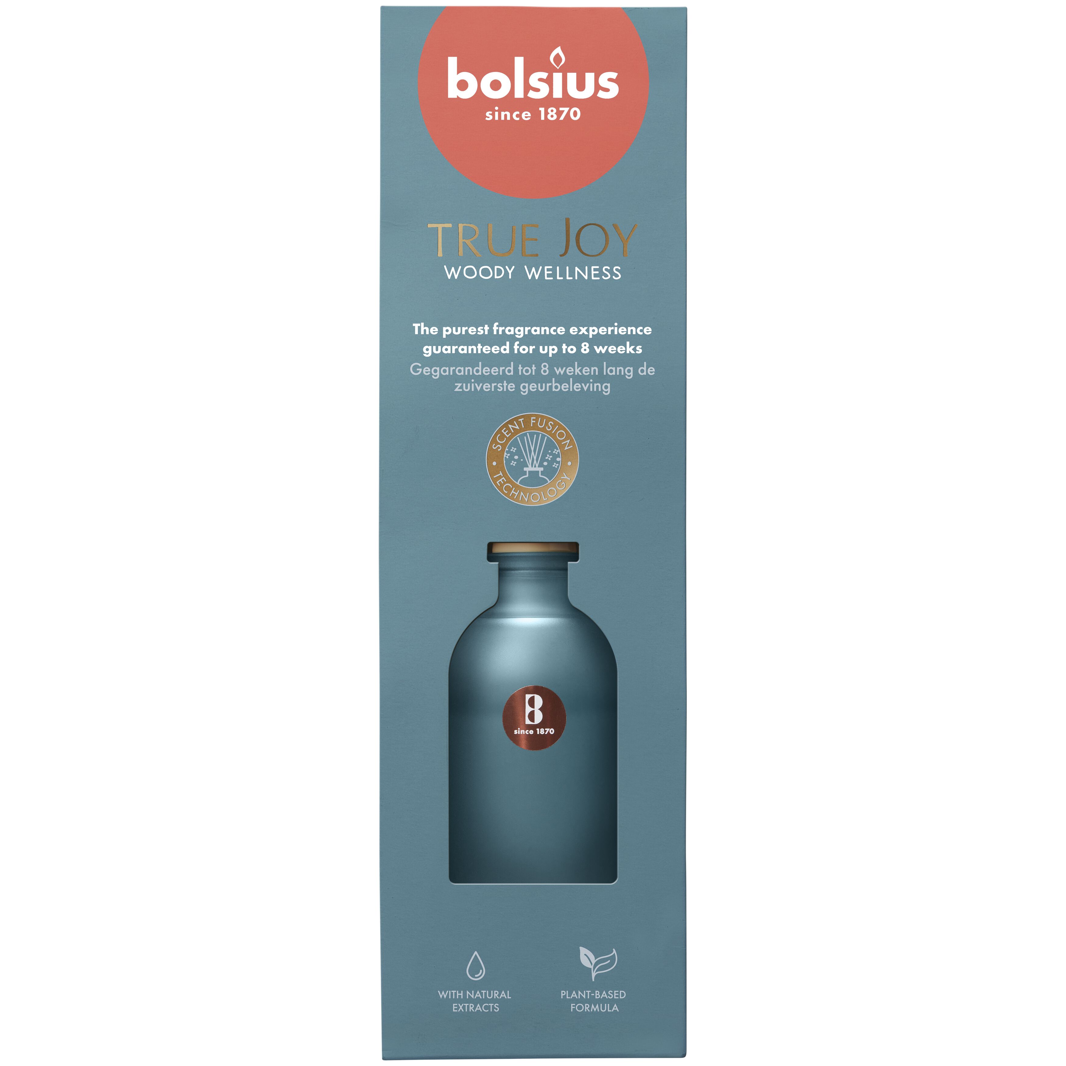 Bolsius True Glow - Geurverspreider - 21 cm - blauw - Woody Wellnes Bolsius True Glow - Geurverspreider - 21 cm - blauw - Woody Wellnes