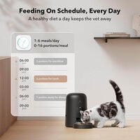 Petlibro Air - Automatische Kattenvoerbak - 2 l - Zwart - 1x35.8x1 cm