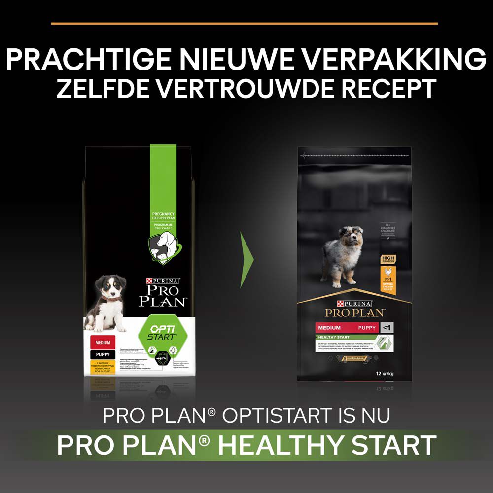 PRO PLAN Healthy Start Puppy Medium - Hondenvoer - 3 Kilogram - kip