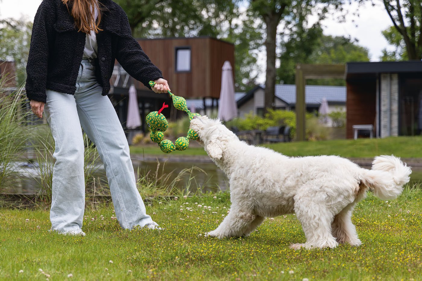 Beeztees Slang Ballo - Apporteerspeelgoed Hond - Groen - 6.5x10x80 cm