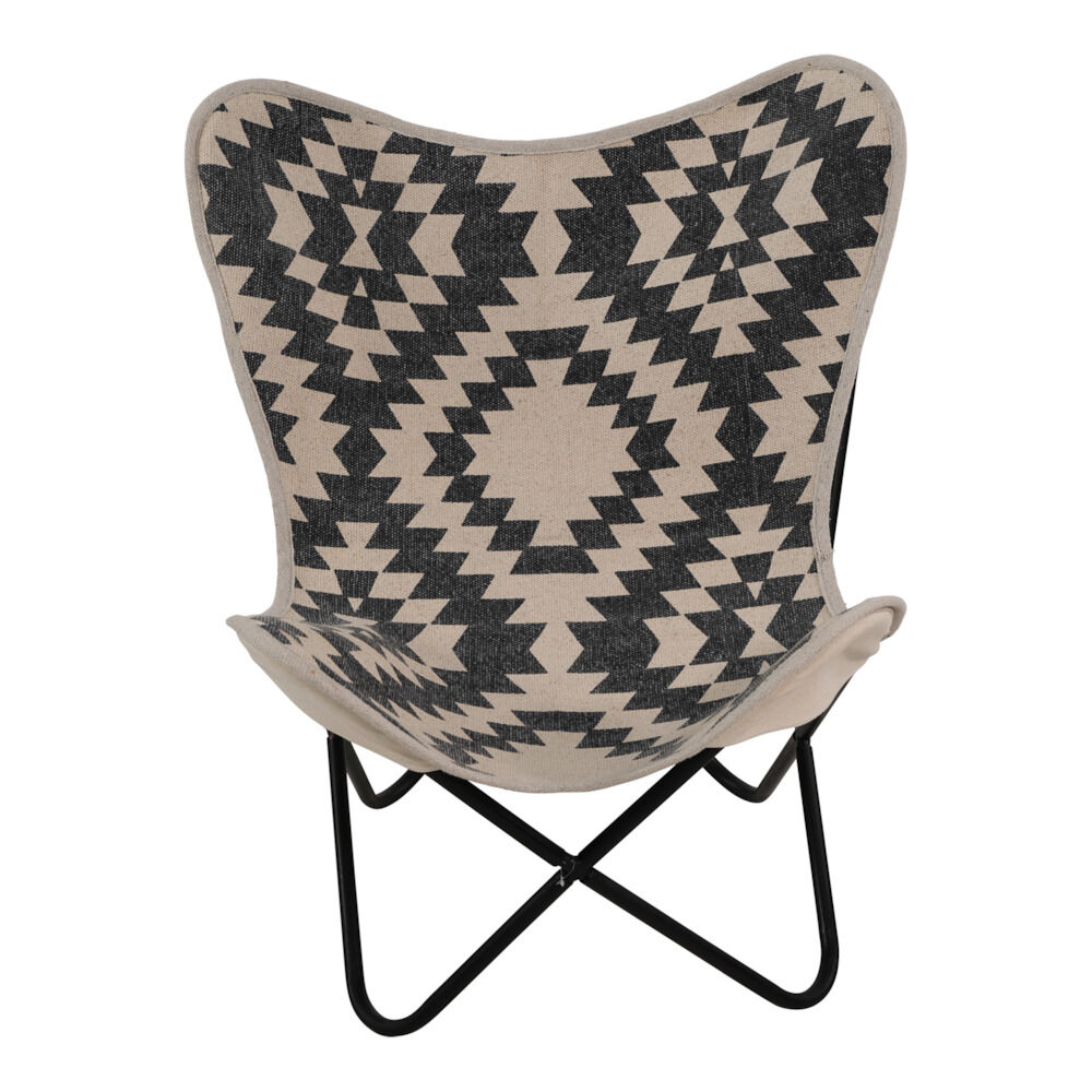 Lesli Living Brent  - Relaxstoel - Zwart - 1x75x75 cm