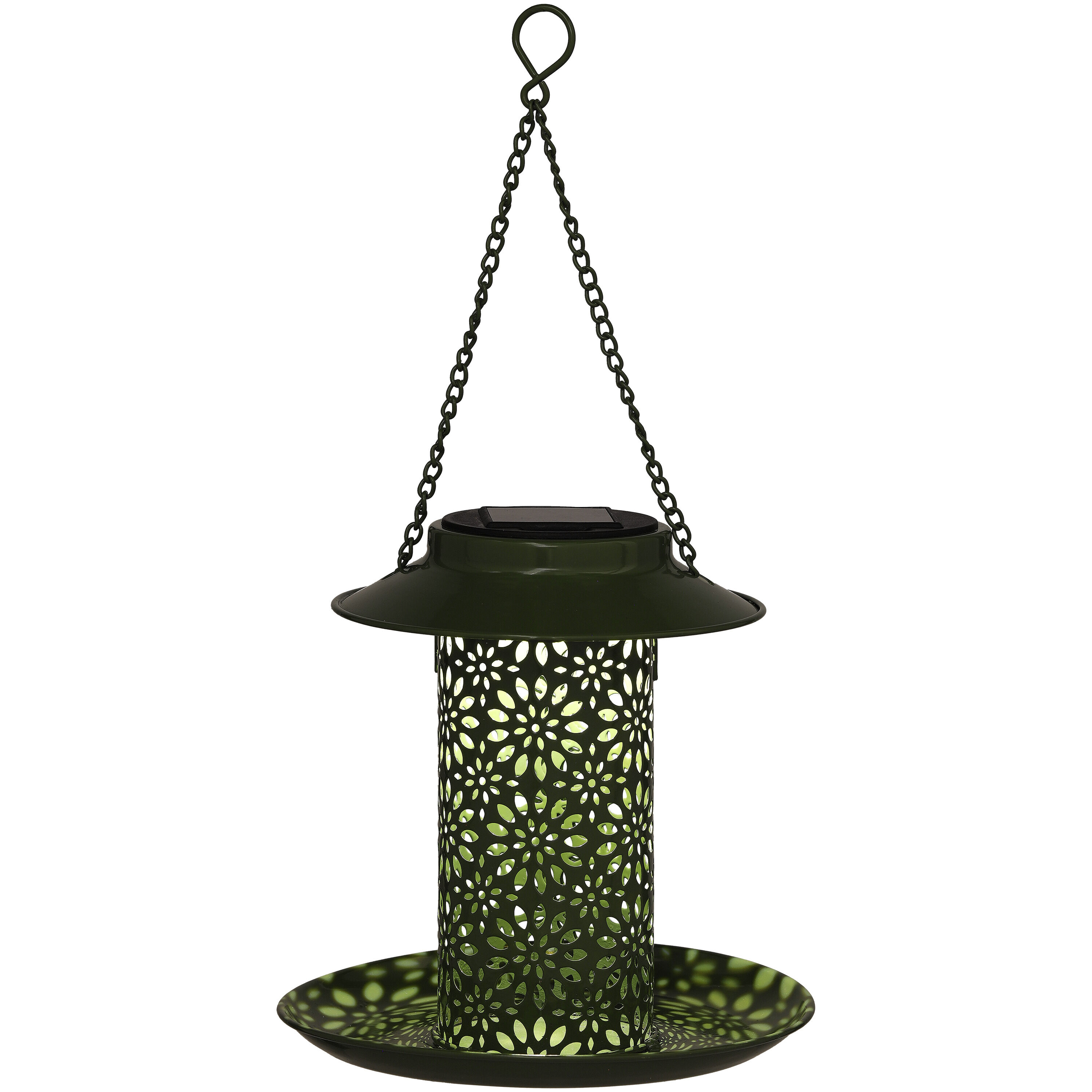 Luca Lighting Voederschaal met Solar verlichting  - Tuinvogels - 20x18x18 cm