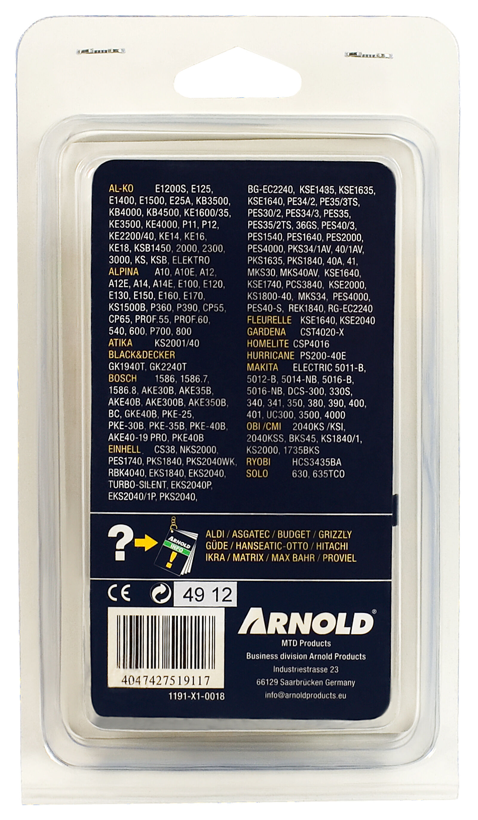 Arnold AK02 3/8 1.3mm 57 schakels - Zaagketting - Sat Mar 08 00:00:00 CET 2025