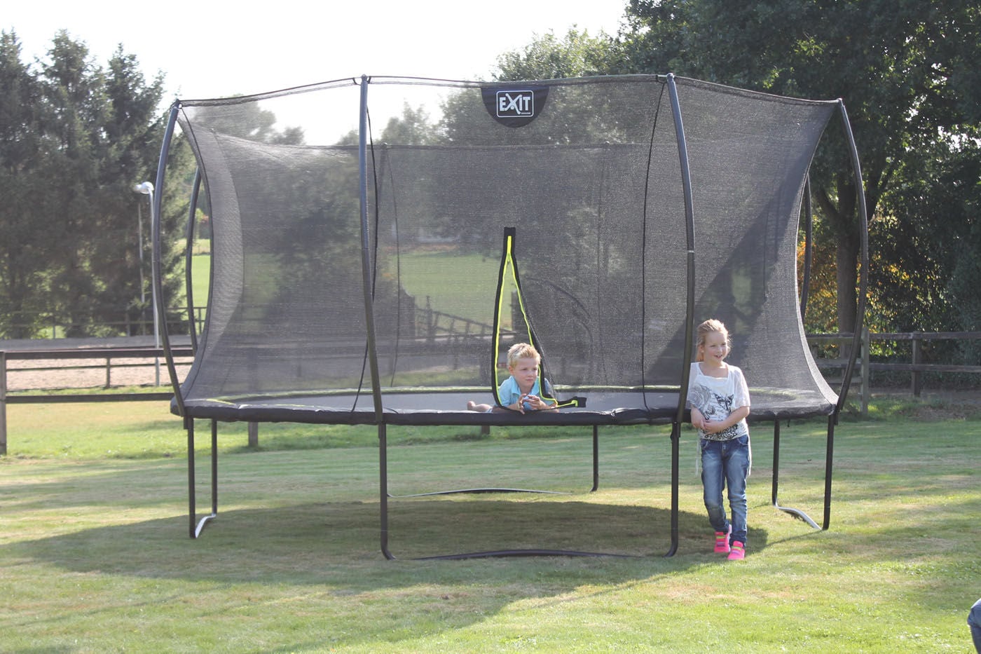 EXIT Silhouette - Trampoline - Limegroen - 305 cm