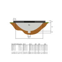 EXIT Silhouette Inground met Net - Trampoline - Zwart - 427 cm