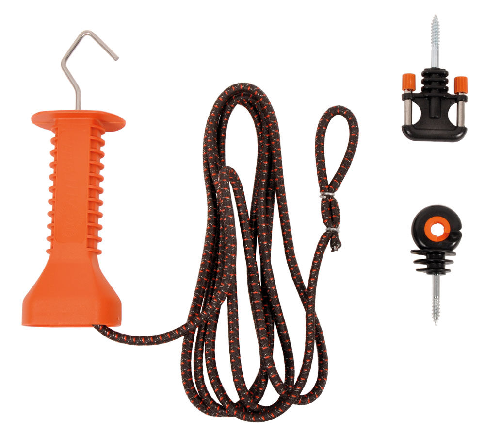 Gallagher Elastisch Cord - Doorgangset - 6.5 cm - 3 Meter - Terra - 25.5 cm