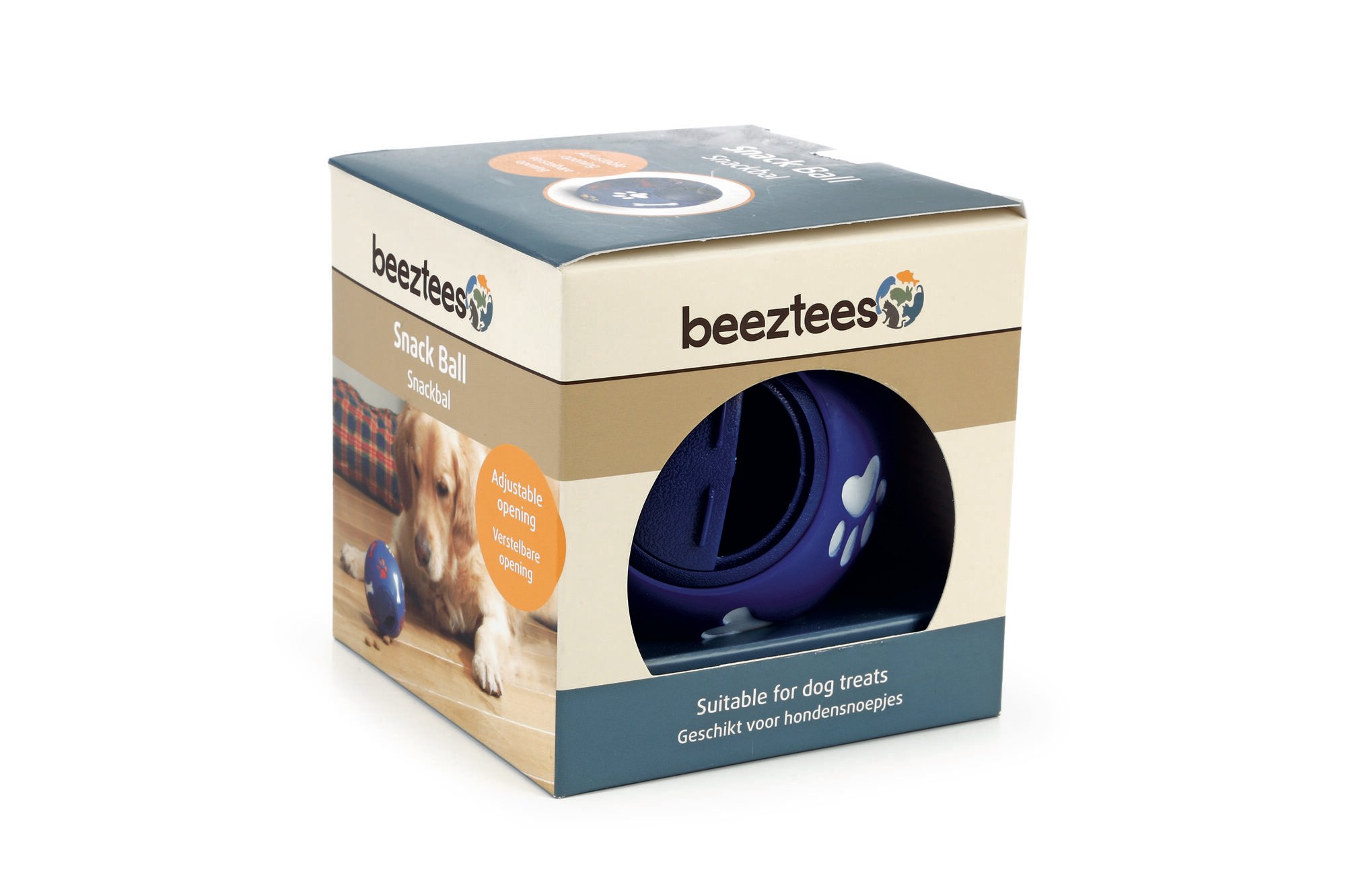 Beeztees Snackbal  - Vulbaar Hondenspeelgoed - assorti - 12x12x12.3 cm