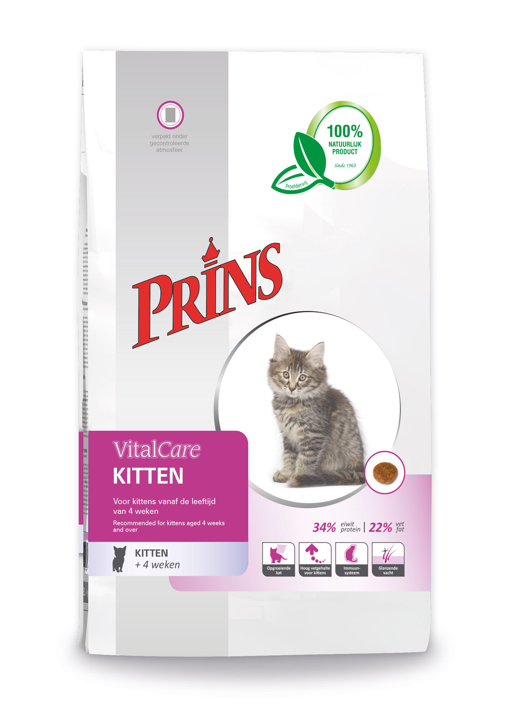 Prins VitalCare - Kitten - Kattenvoer - 1.5 Kilogram - Gevogelte