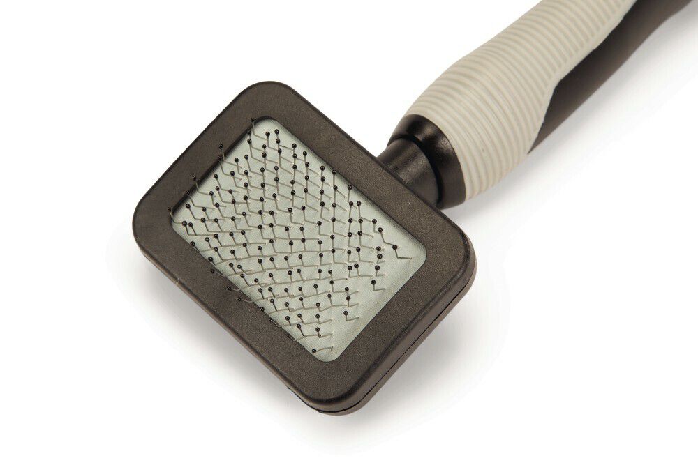 Beeztees - Slickerborstel - Kat - Klein - Zwart Grijs - 17.5x7.5x3 cm