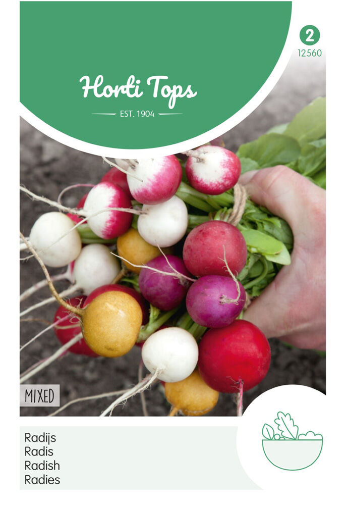 Hortitops Radijs Raphanus sativus Ronde Gemengd - Groentezaden