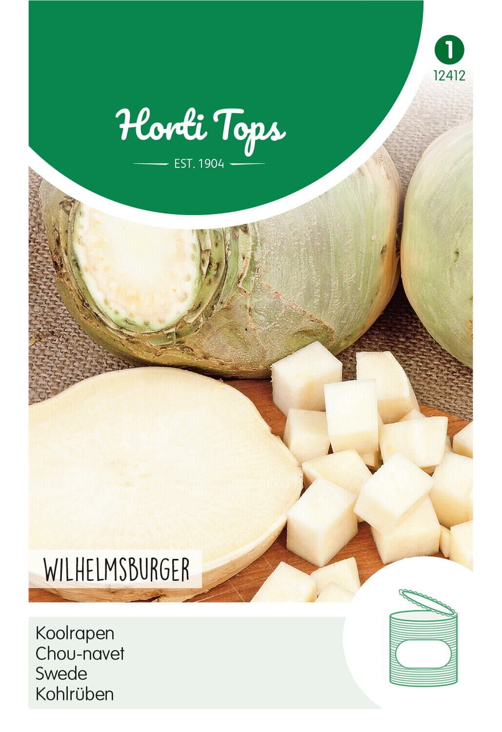 Hortitops Koolraap Brassica napus var. nap. Wilhelmsburger Type Friese - Kool