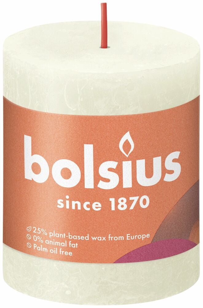 Bolsius Shine - Rustieke kaars - 8 cm - Ivoor