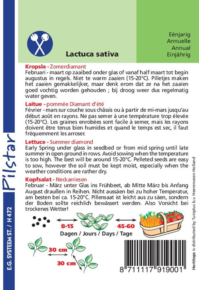 Hortitops Neckarriesen Zomerdiamant Zaadpillen - Kropsla