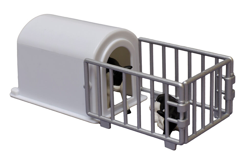 Kids Globe Kalverhut incl 2 kalfjes 1:32 - Accessoires