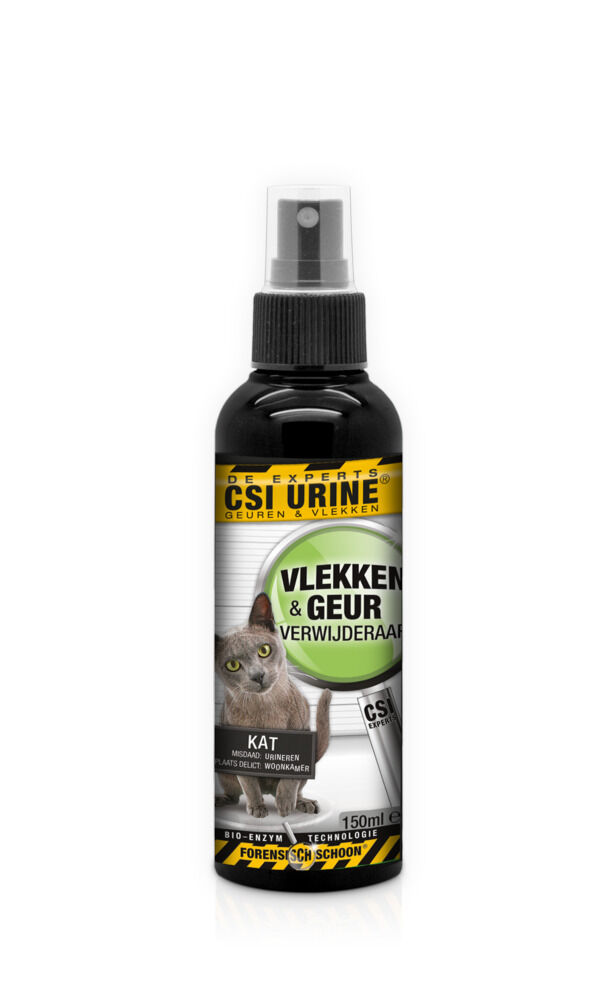 CSI Urine Spray Kat - Kitten - Geurverwijderaar - 150 l - Zwart CSI Urine Spray Kat - Kitten - Geurverwijderaar - 150 l - Zwart