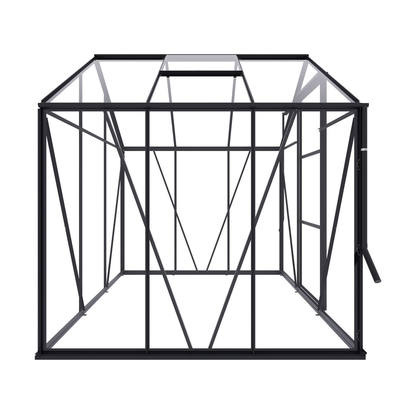 Royal Well Kate I Full Options - Tuinkas - Zwart - 217x192x192 cm - Veiligheidsglas