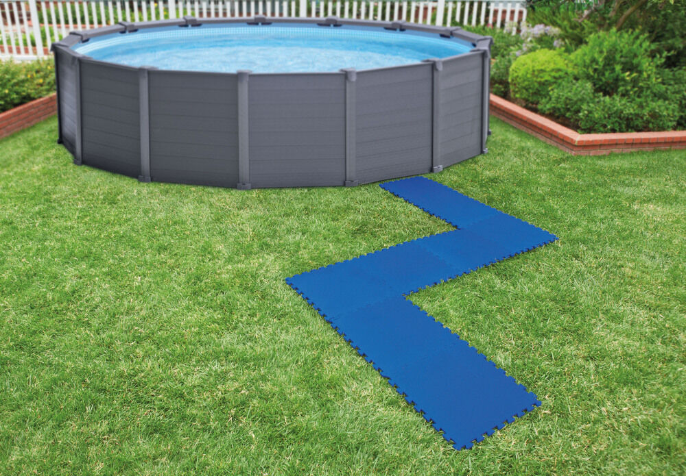 Intex - Vloertegels - 8 stuks - Blauw - 50x50x1 cm
