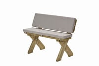Talen Buitenmeubelen - Bankkussen tbv Weidebank 120cm - Taupe
