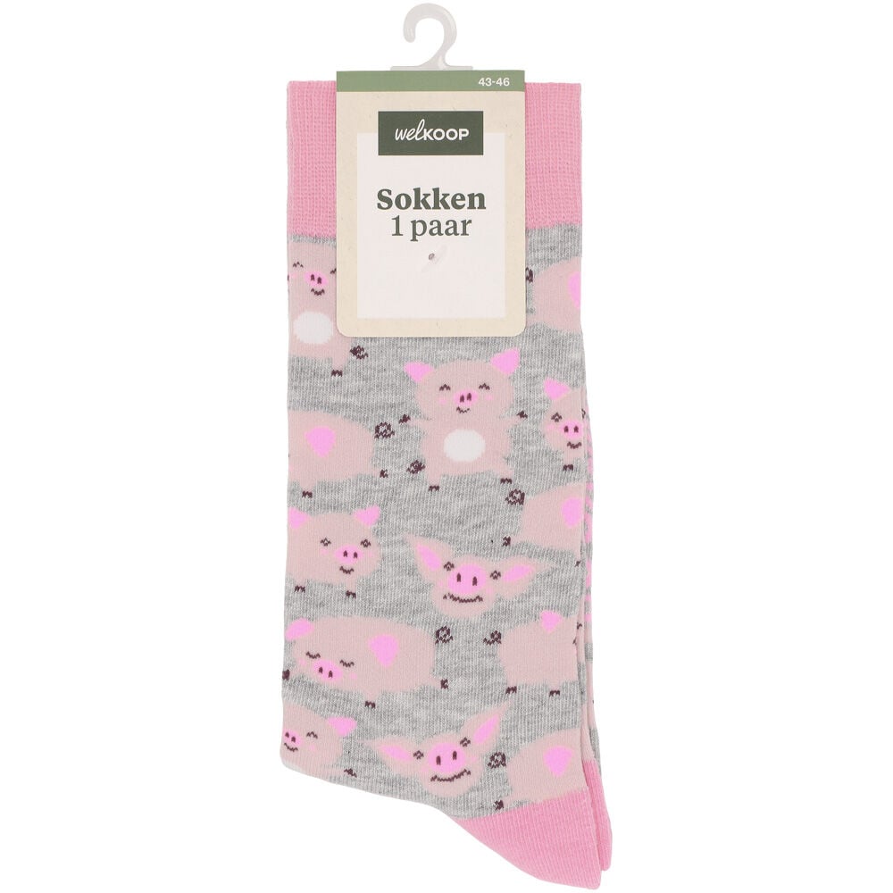 Welkoop Fun Varken - Sokken Welkoop Fun Varken - Sokken