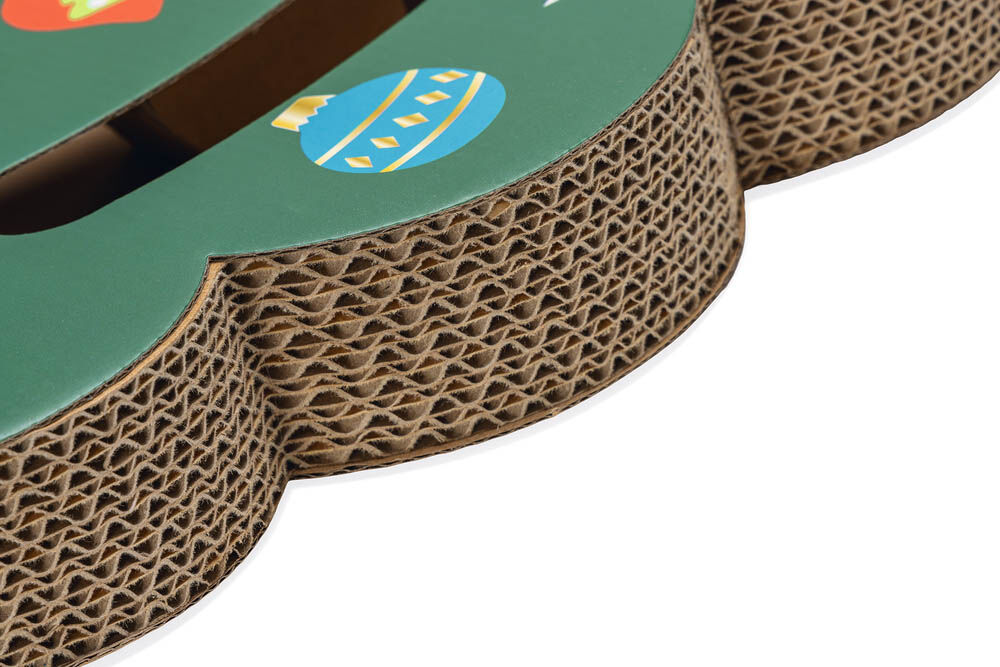 Beeztees Kerstboom Krabkarton - Kerst kattenspeeltje - Groen