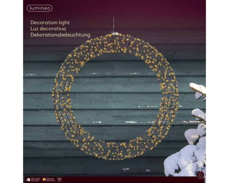 Lumineo LED krans - 720 - 58 cm