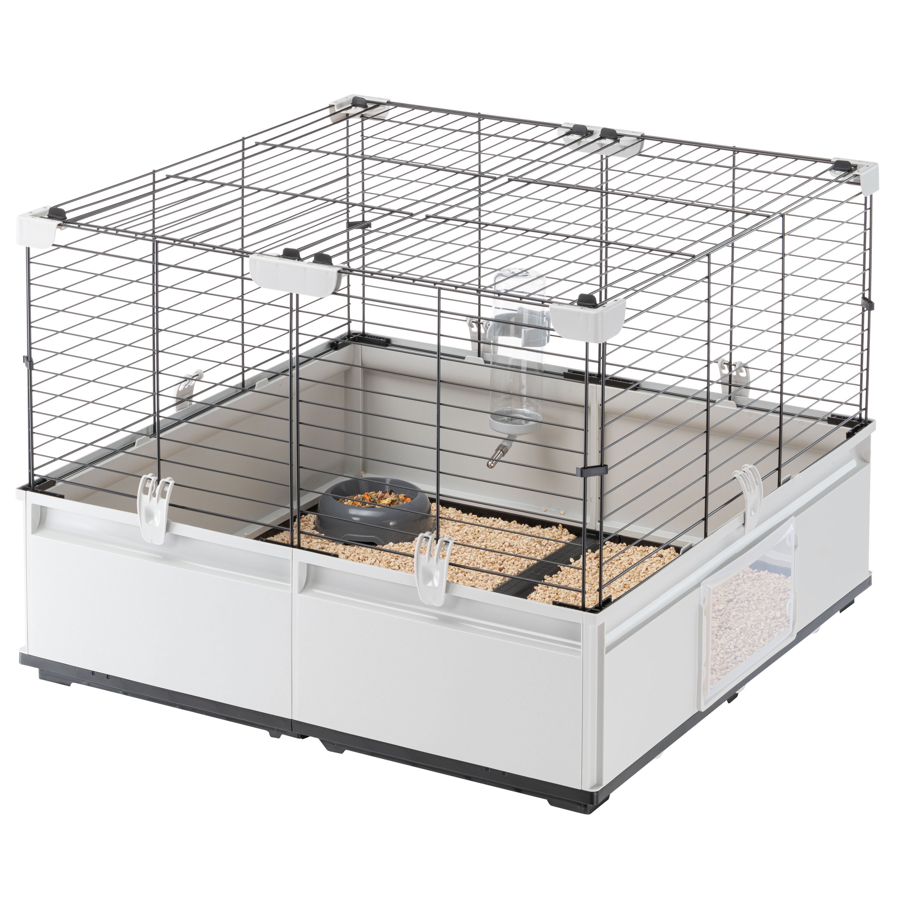 Ferplast Modulair 1 - Konijnenkooi - Grijs / Zwart - 75x74x44 cm