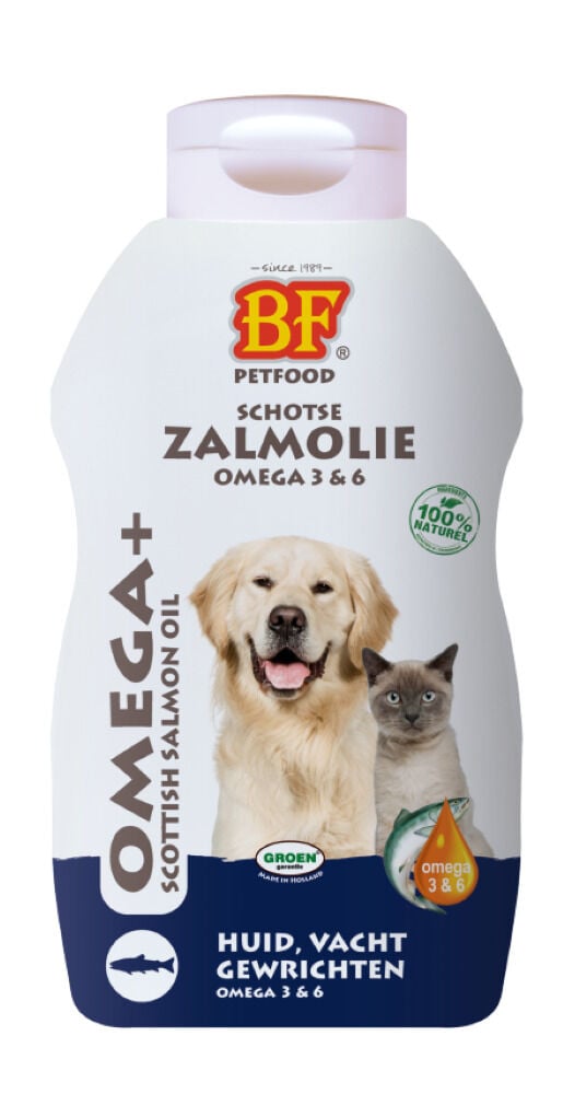 BF Petfood Zalmolie - Huid, Vacht, Gewrichten - Hond en Kat