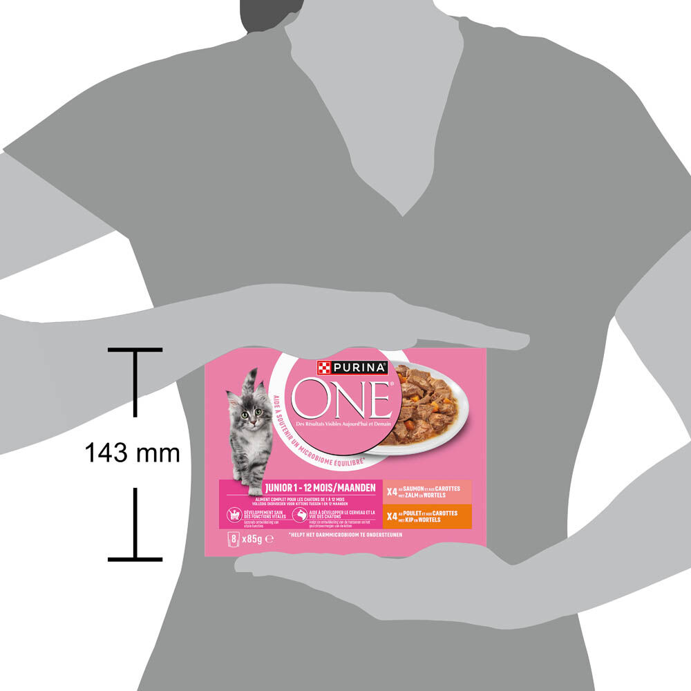 PURINA ONE Junior - Kattenvoer - 85 Gram - wortel