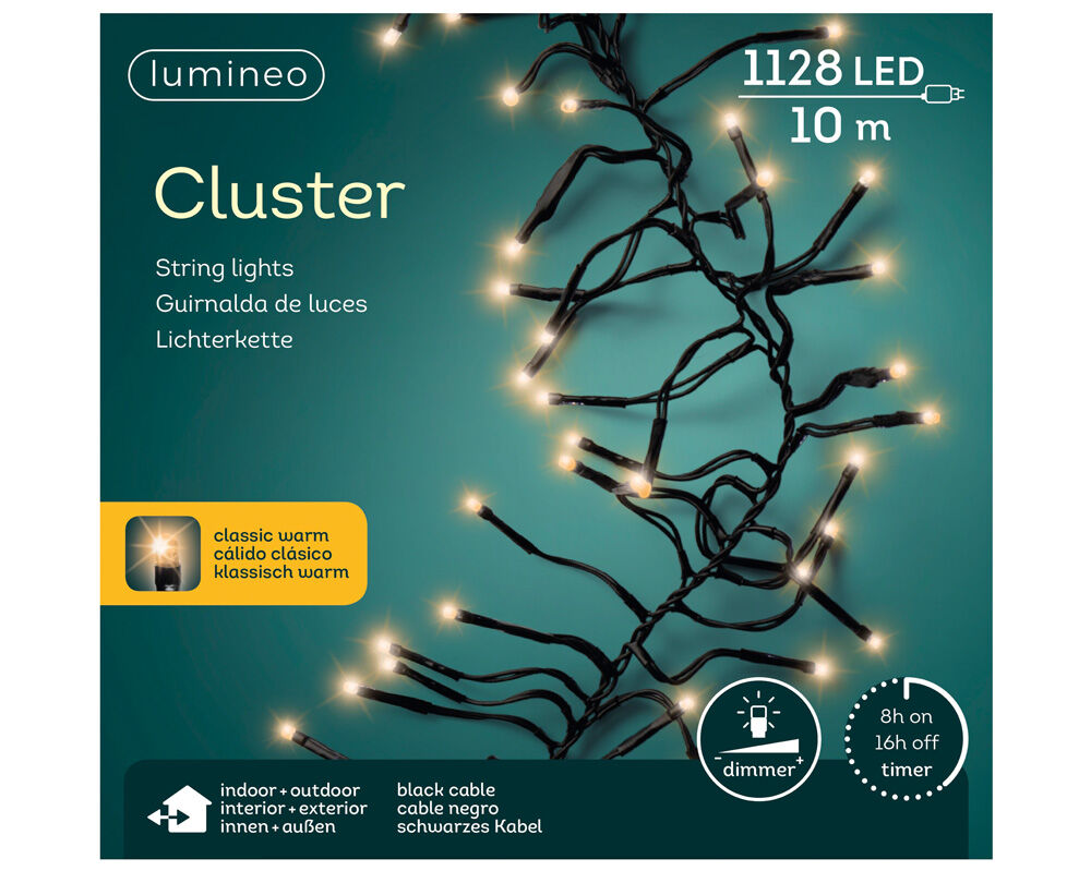 Lumineo Clusterverlichting - Kerstverlichting - 1128 - Klassiek warm wit - 10.5 cm
