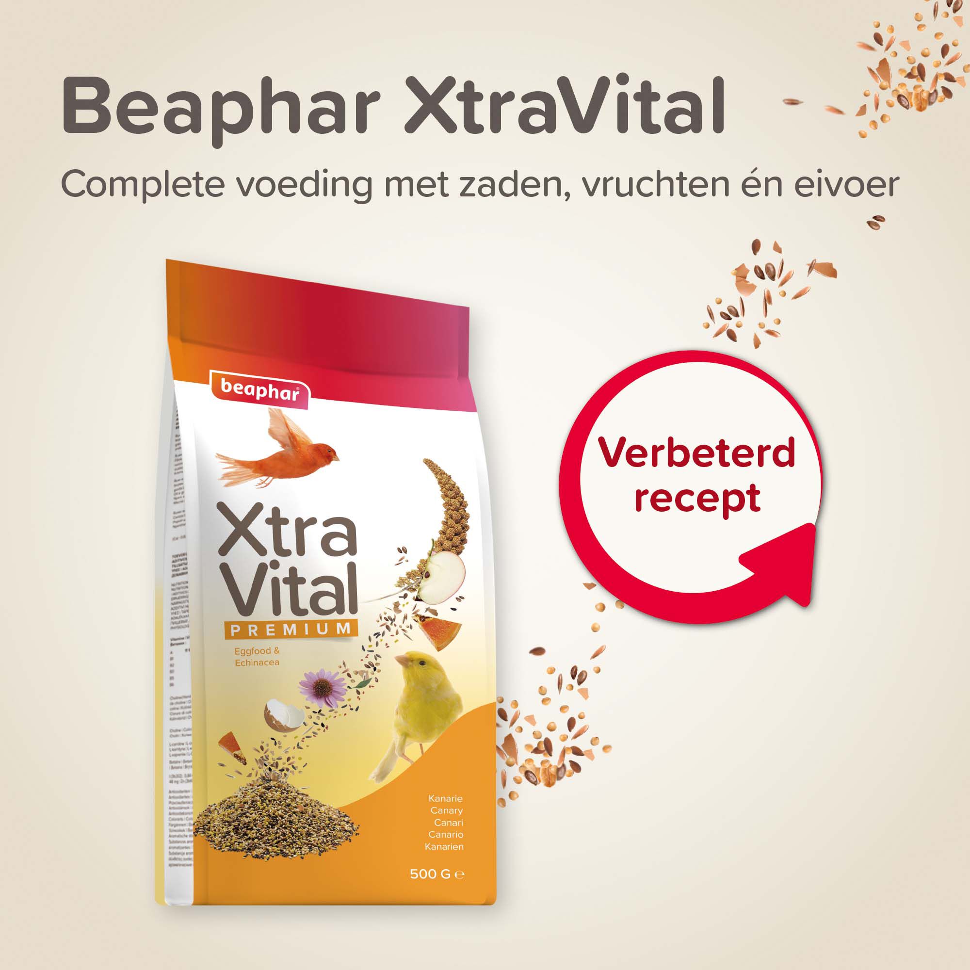 Beaphar Xtra Vital  Kanarie - Vogelvoer - 500 Gram - Volledig voer