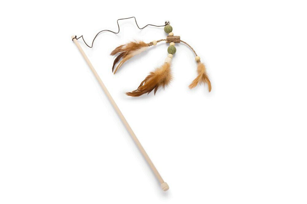 Beeztees Kattenhengel Catnip met veren - Kattenspeeltje
