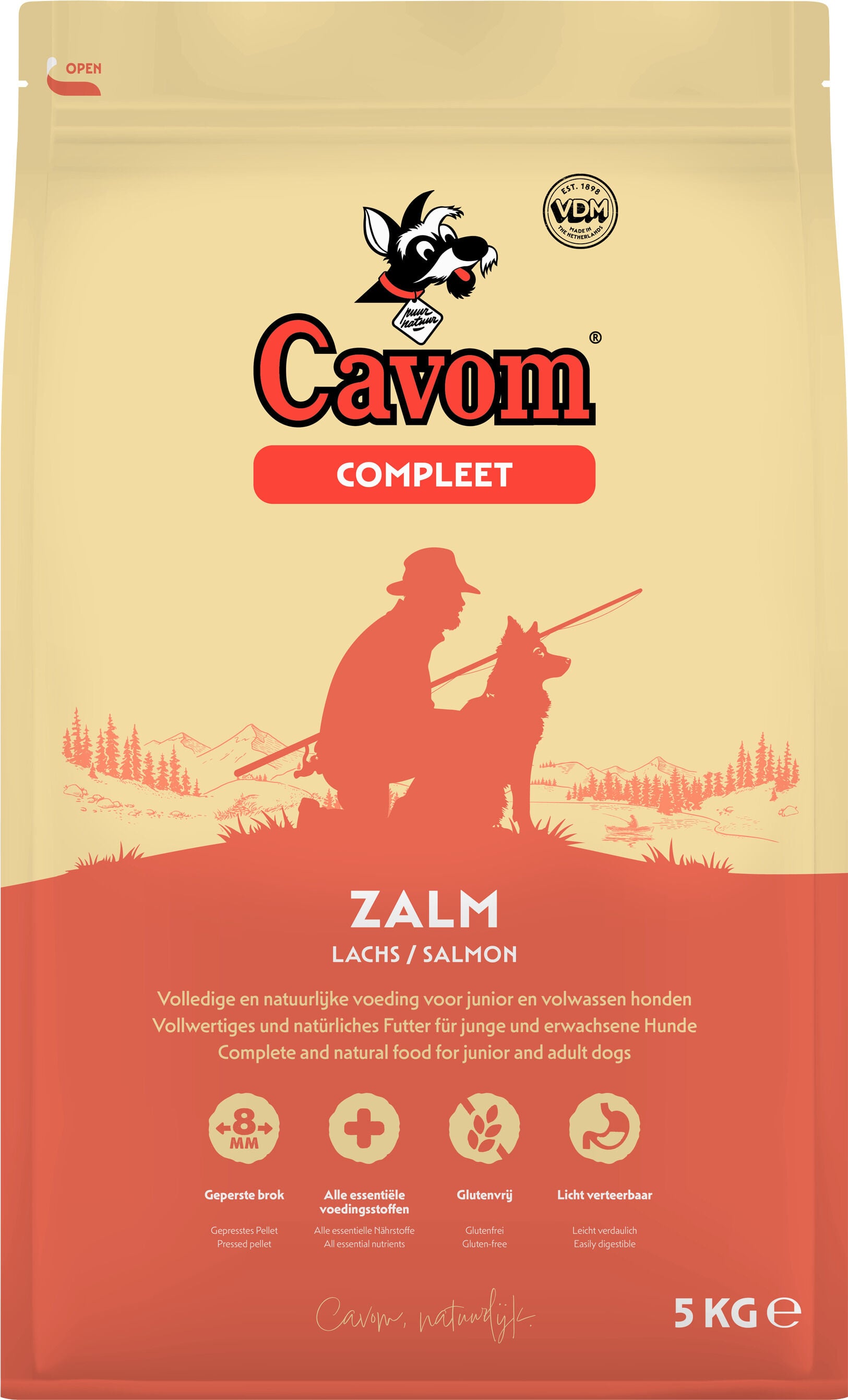 Cavom Compleet - Geperste brokken - Hondenvoer - 5 Kilogram - Zalm Cavom Compleet - Geperste brokken - Hondenvoer - 5 Kilogram - Zalm
