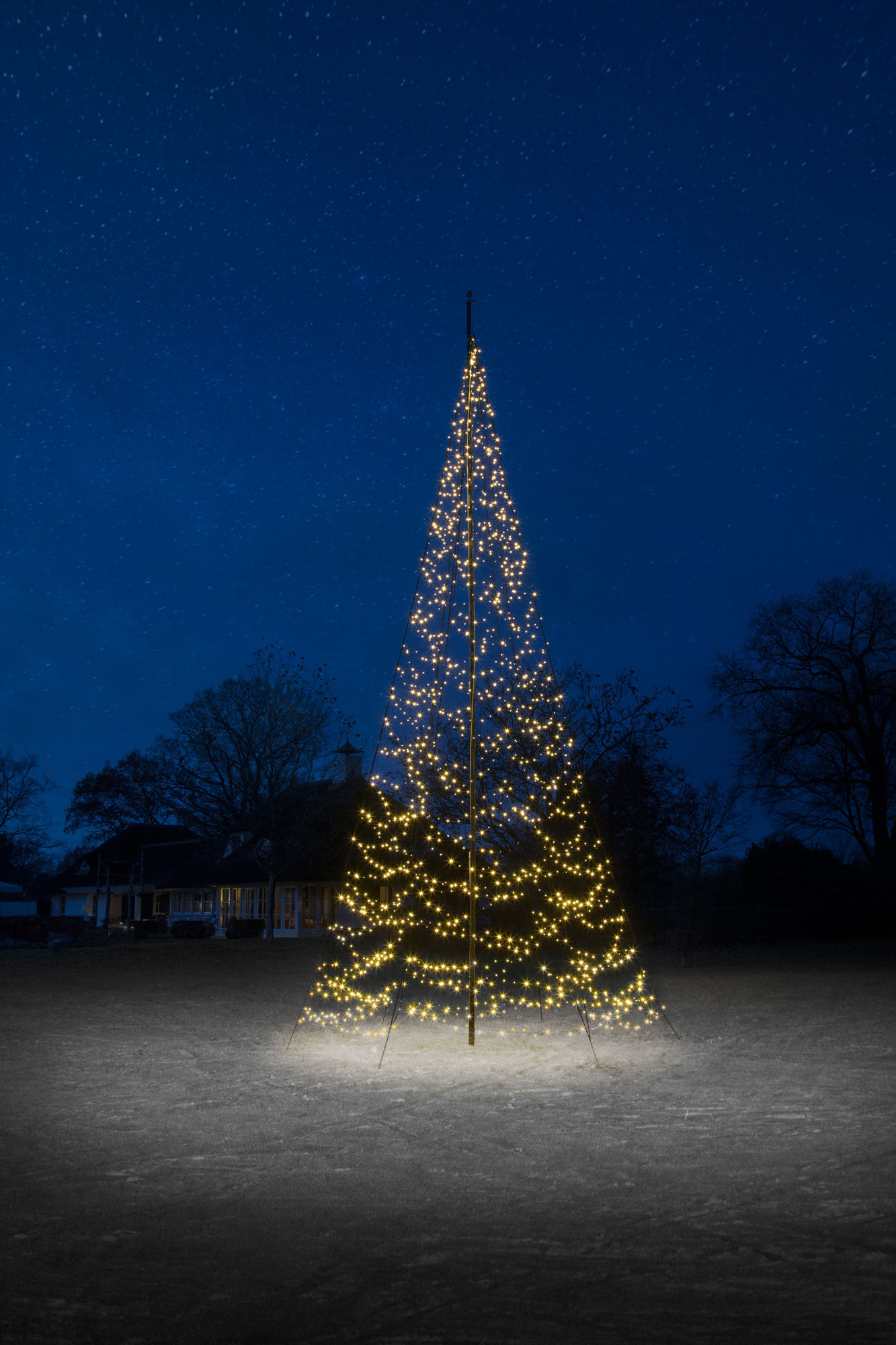 Fairybell - Vlaggenmast kerstboom - 1500 - Warm wit - 800 cm Fairybell - Vlaggenmast kerstboom - 1500 - Warm wit - 800 cm