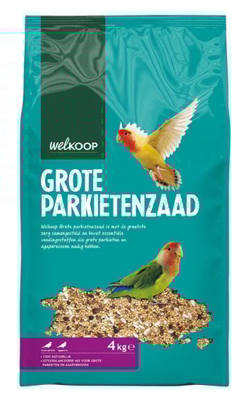 Welkoop Grote Parkietenzaad - Vogelvoer - 4 Kilogram Welkoop Grote Parkietenzaad - Vogelvoer - 4 Kilogram