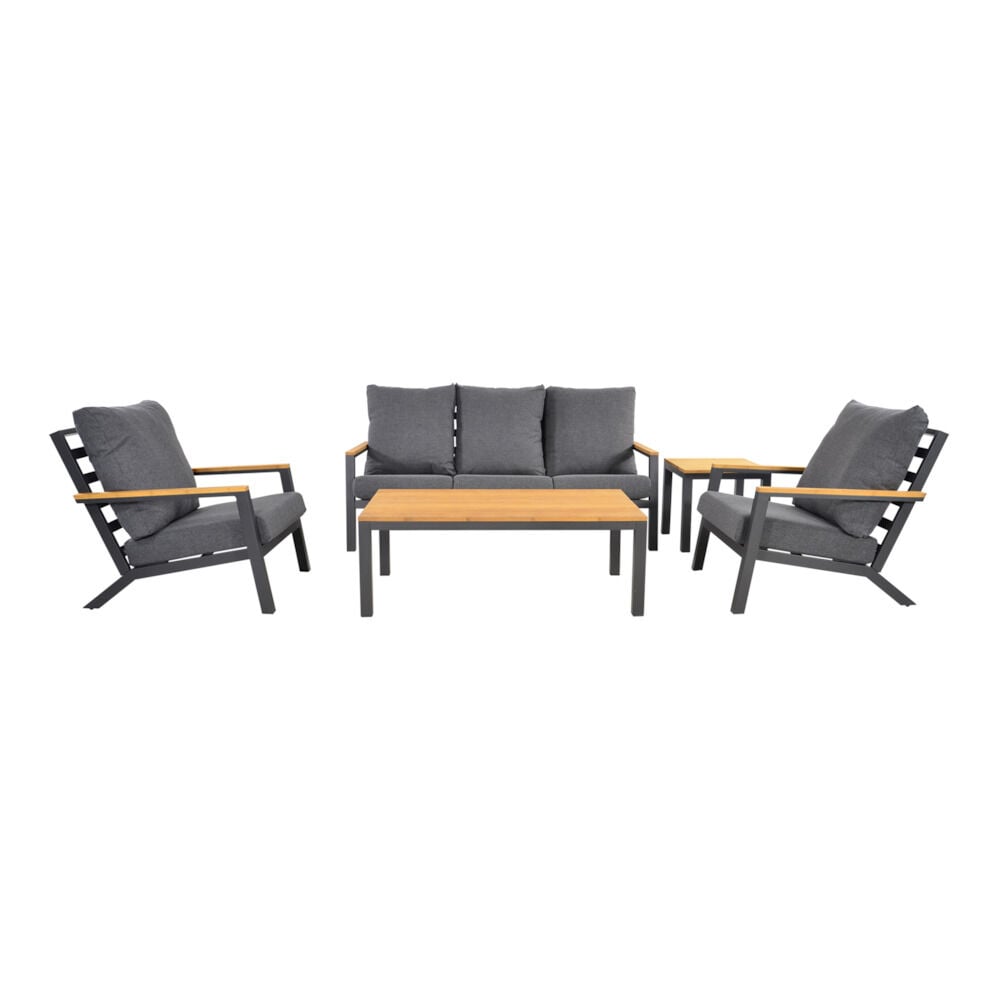 Lesli Living Donnan - Loungeset - Antraciet - 1x175x1 cm