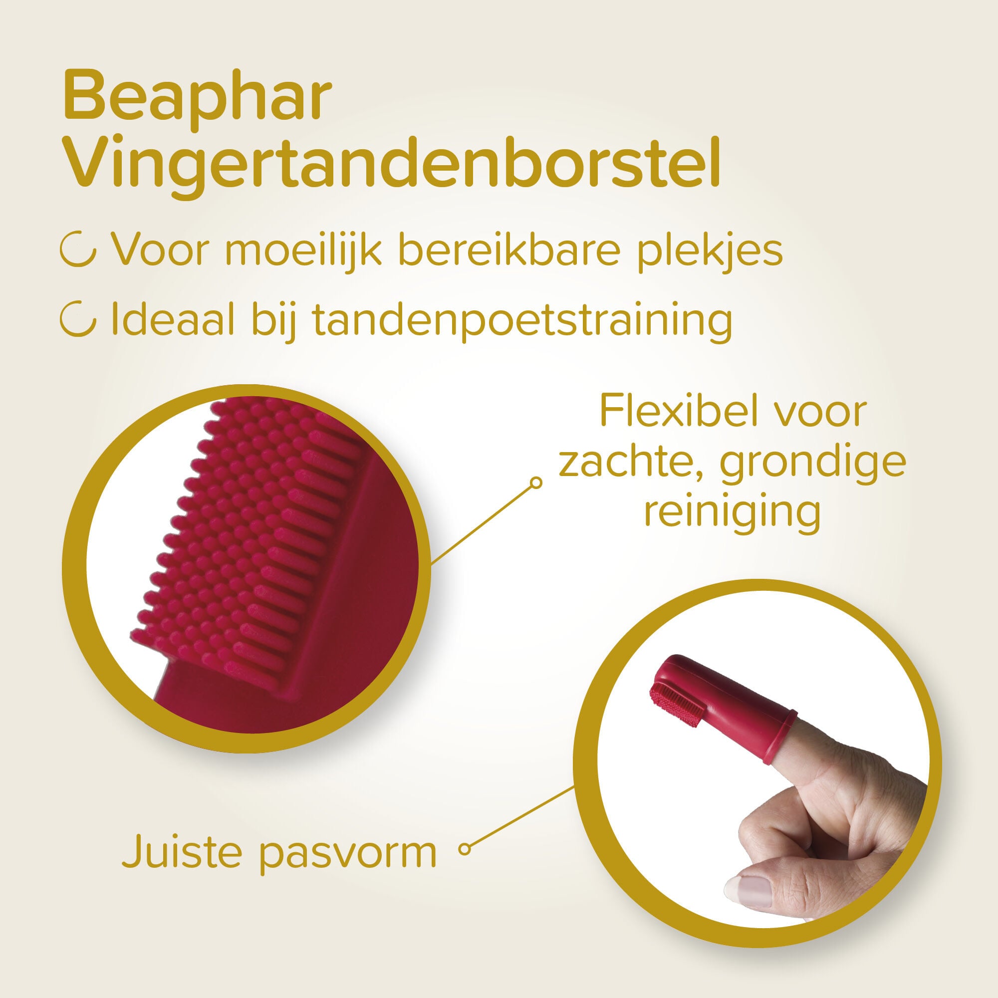 Beaphar - Tandenborstels en tandpasta - Hond - 3-delig combi-pack - Wit - 24.3x6.3x3.6 cm