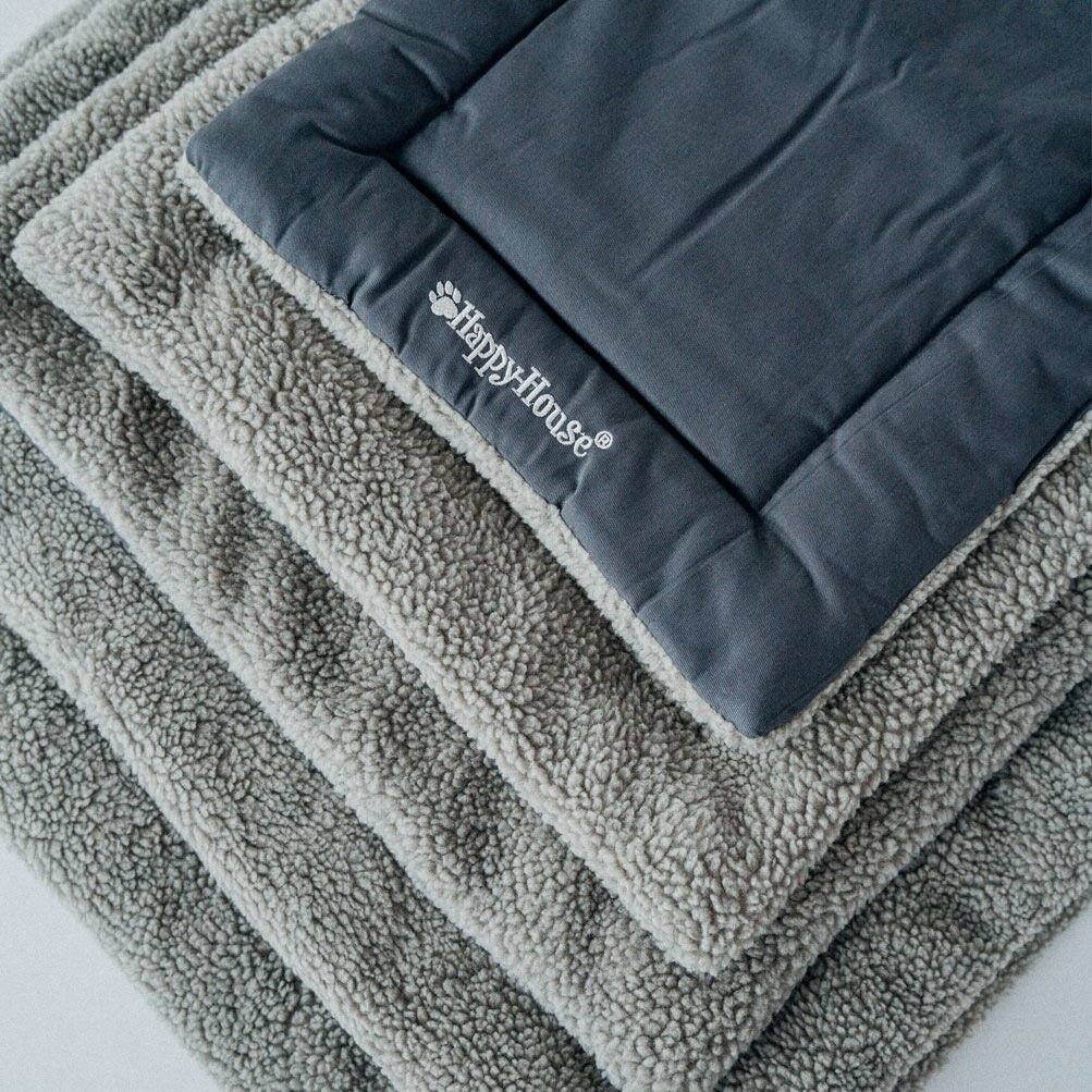 Happy-House Teddy Benchdeken - Hondendeken - grijs - 3x105x70 cm - XL