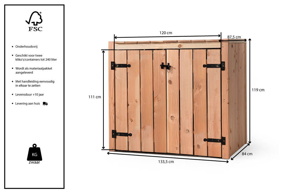 Volente Demi - Containerombouw - 119x87.5x133.5 cm