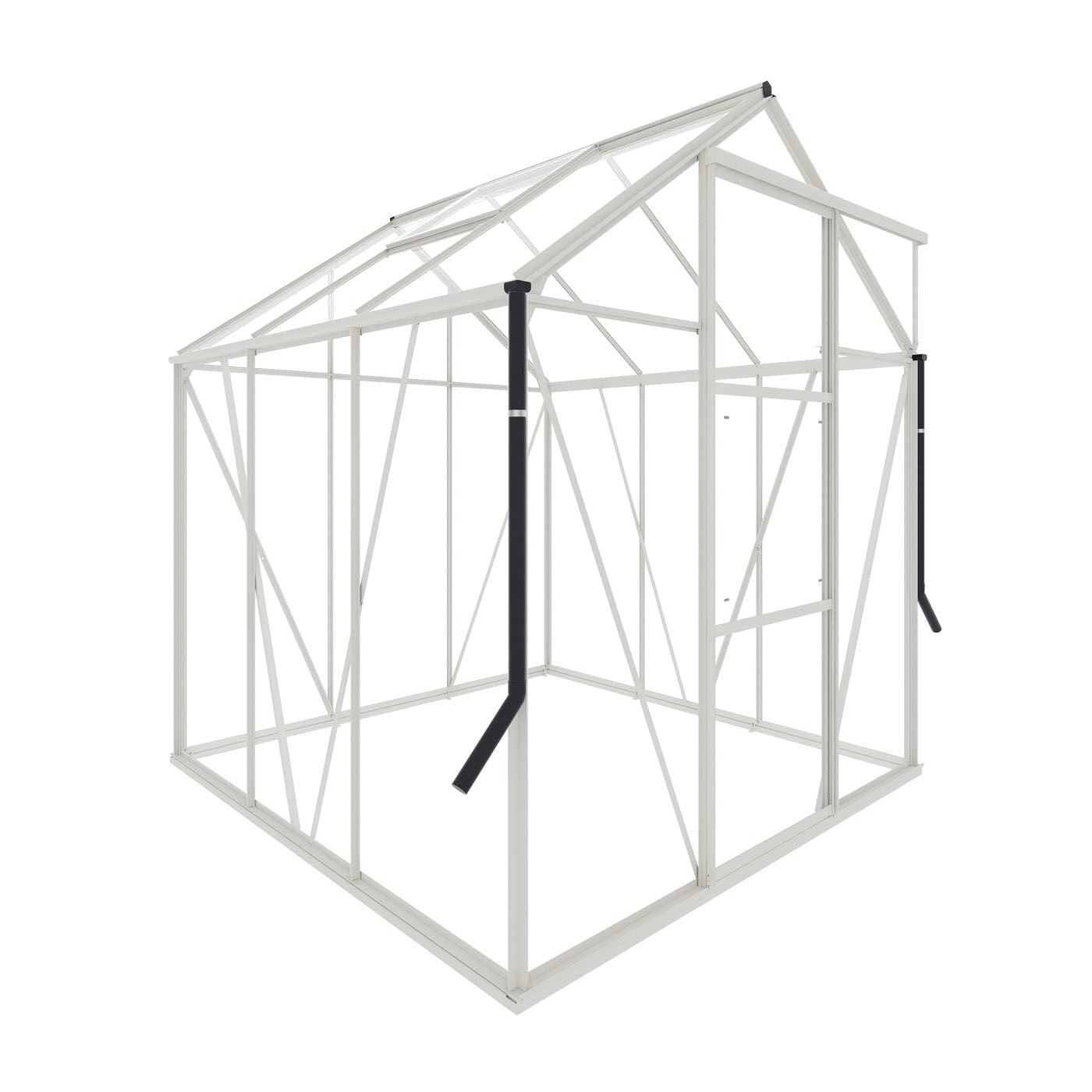 Royal Well Kate I Full Options - Tuinkas - Wit - 217x192x192 cm - Veiligheidsglas