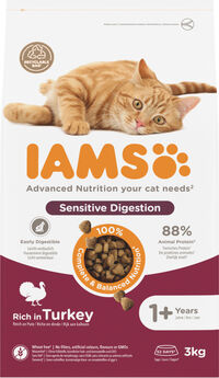 IAMS Sensitive Digestion - Kattenvoer - 3 Kilogram - kalkoen, kip